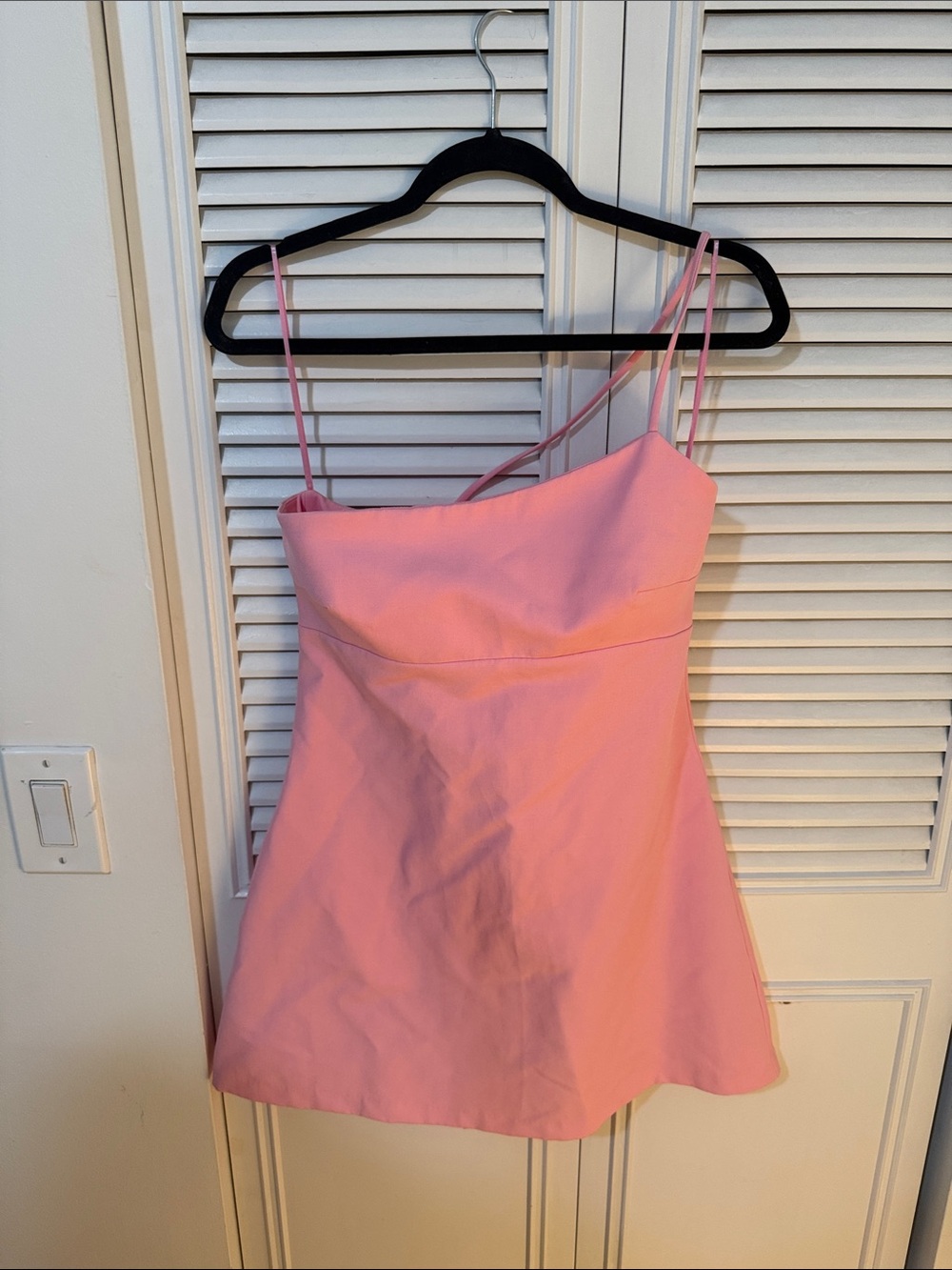 Zara Pink One Shoulder-Strap Mini Dress (NEVER BEEN WORN)